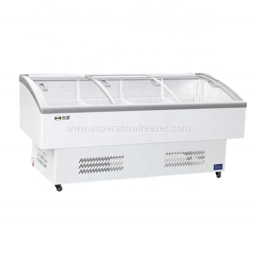 glass door freezer for supermarket and grocery store